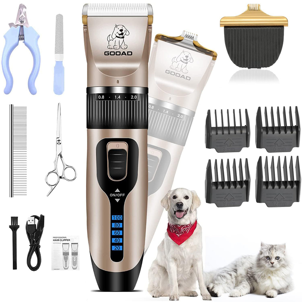 Gooad Dog Clippers for Grooming,Dog Grooming Kit for Heavy Thick Hair&Coats