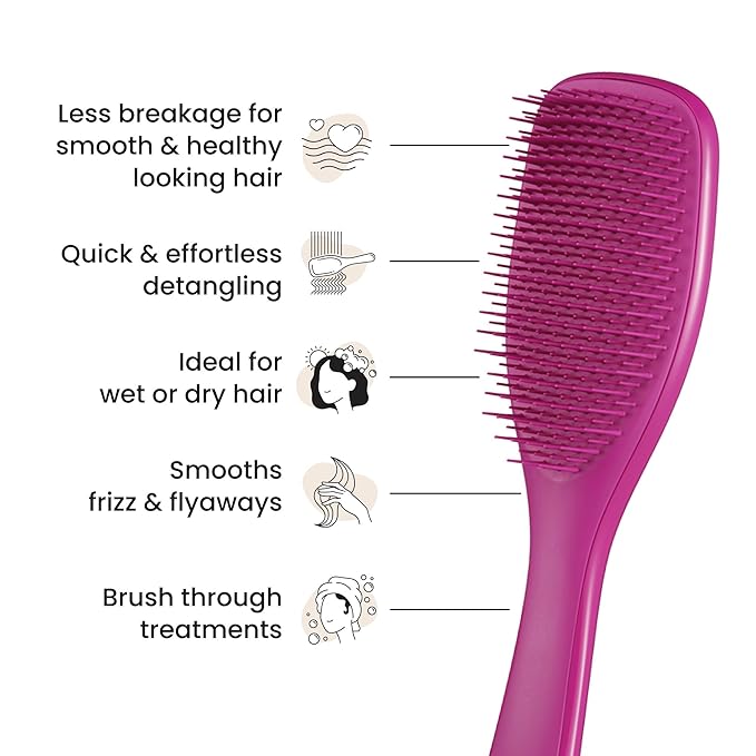 Tangle Teezer Ultimate Detangler Brush, Straight to Wavy, Raspberry
