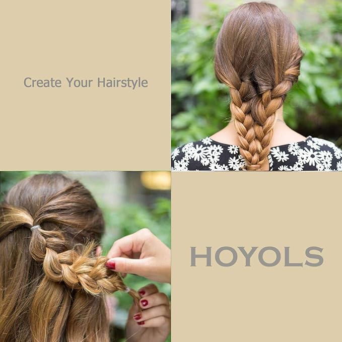 HOYOLS 3/4 Inches Colorful Rubber Bands for Hair Ties Reusable Elastics Ponytail Holders for Girls Thick Hair Mini Braids No Damage Office Supplier 600 Pcs (M)