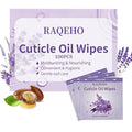 RAQEHO 100pcs Cuticle Oil for Nails - Lavender Nails Oil Wipes Travel Size Cuticle Oil Aceite Para Cuticula for Weak, Dry, Damaged Nail, Hand Care Products, Technician Essentials, Sensitive Skin