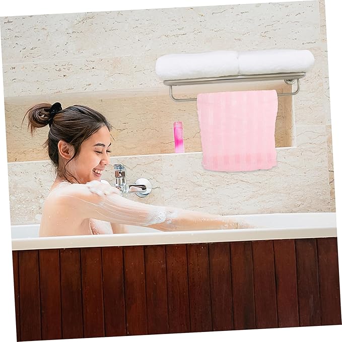 Ipetboom Portable Exfoliating Back Scrubber Strap Dual-Sided Bath Wash Cloth for Deep Cleansing and Relaxation Eco-Friendly Material Travel-Friendly Design for Home Use Go Bathing