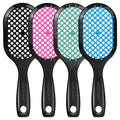 Aussumy 4 Pack Vented Detangling Hair Brush - Detangler Hairbrush with Soft Bristles for Effortless Tangle Free - Ideal for Wet Dry or Curly Damaged Hair for Women Men Kids