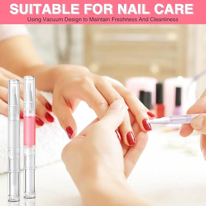 DupakSYS 3ml 100Pcs Nail Oil Pen, Empty Cuticle Oil Pen For Nail Growth