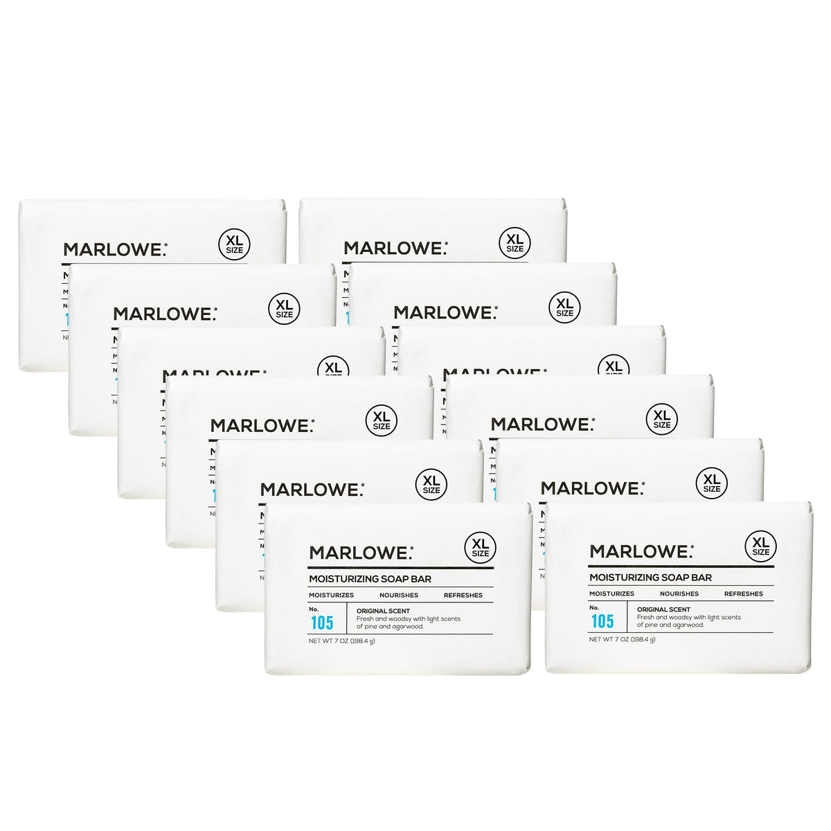 MARLOWE. Coffee Bar Soap, Exfoliating Body Scrub for Men, 7 oz (3 Bars)