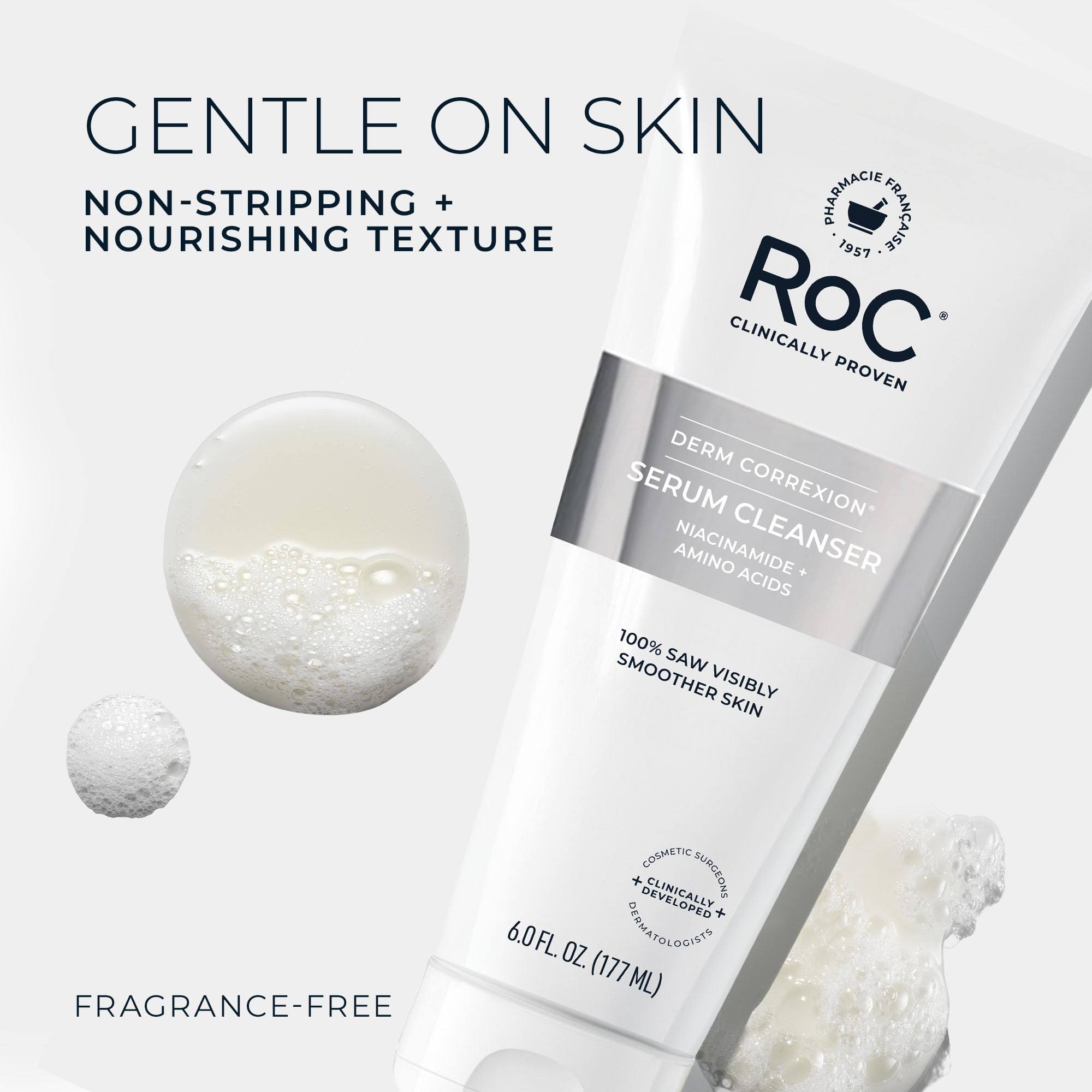 RoC Derm Correxion Serum Facial Cleanser with Niacinamide and Amino Acids