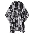 Waterproof Barber Cape with Adjustable Snap Closure - 64"x56" Professional Hair Cutting Cape for Stylists (Black)