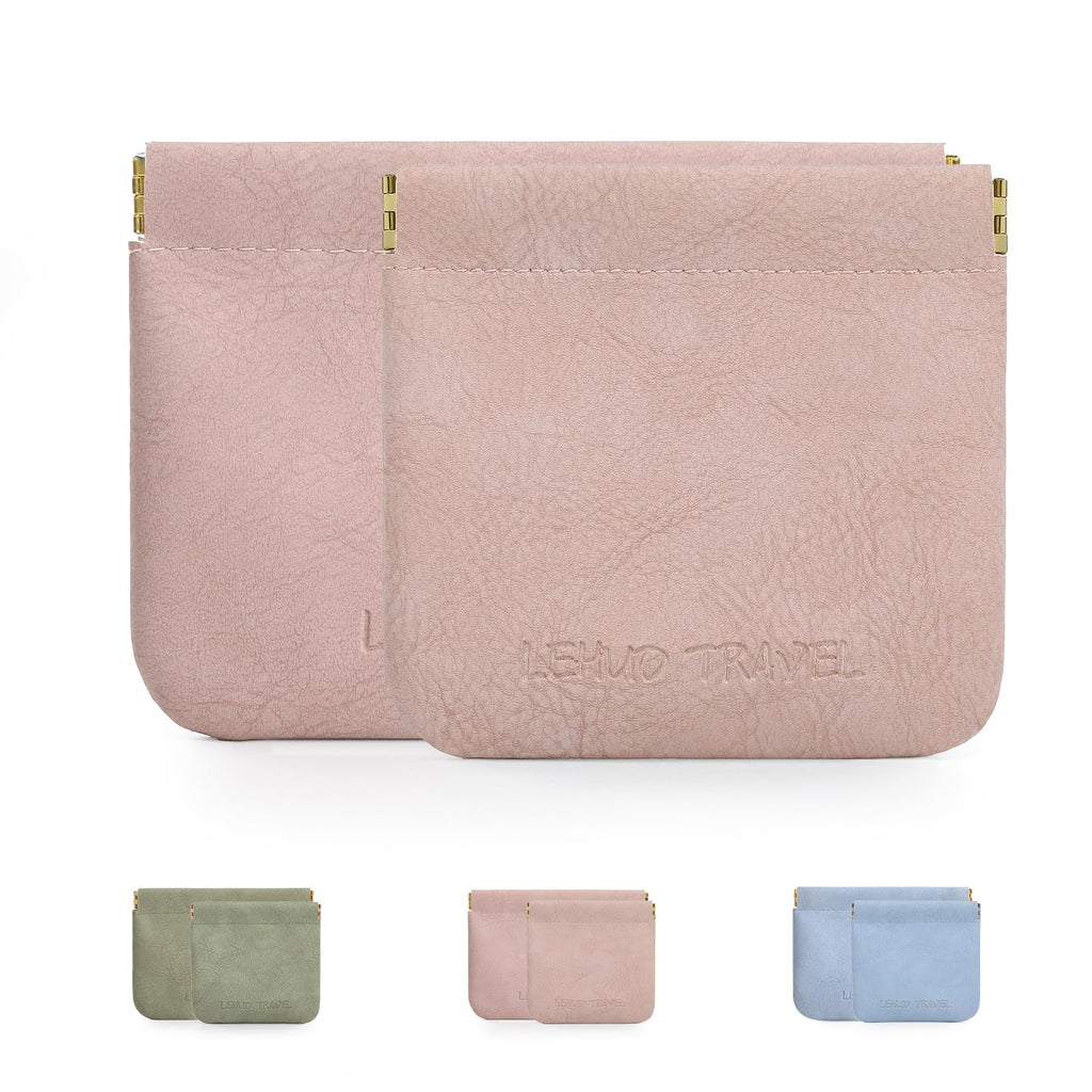 RIGHT AWAY 2 PCS Small Makeup Bag for Purse,Mini Cosmetic Organizer Make Up Bag for Women,Squeeze Coin Purse Pouch,Portable Tiny Makeup Pouches for Cosmetic Accessories,Lipstick, Jewelry, Card, Coins