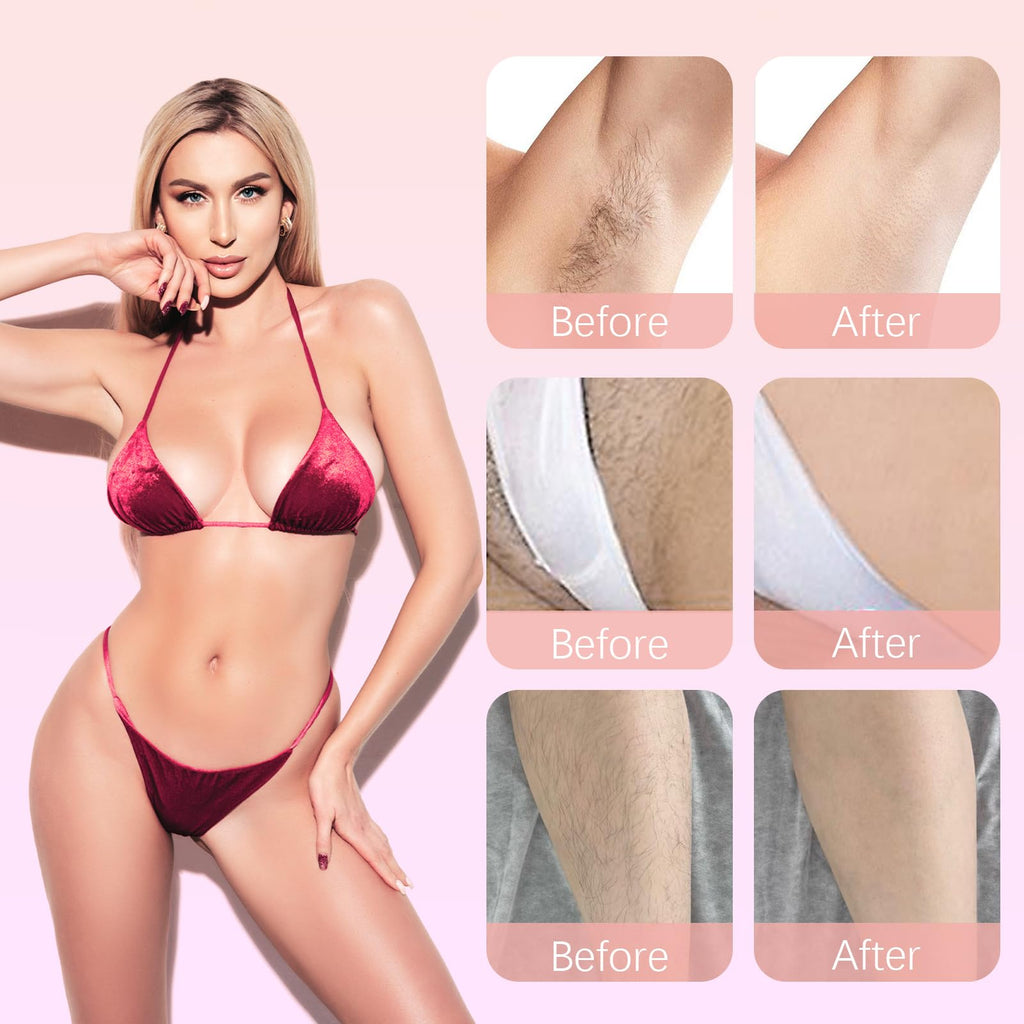 Bikini Trimmer for Women, 2-in-1 Dual Head Electric Razors for Women Pubic Hair, Waterproof Body Hair Trimmer and Face Shaver, Rechargeable Hair Removal for Bikini Legs Arm Sensitive Skin