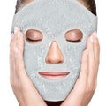 Eye Mask Get Rid of Puffy Eyes Migraine Relief, Sleeping, Travel Therapeutic Hot Cold Compress Pack with Cover Gel Beads, Spa Therapy Wrap for Sinus (White)