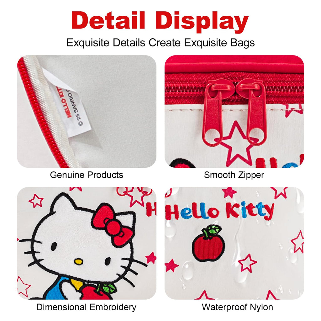 AmBealla Cosmetic Bag Large Makeup Travel Case with Brush Holder,Waterproof Makeup Bag Organizer with Hanging Hook,Travel Toiletry Bag for Women,Sweet&Stylish for Girls,Red Apple