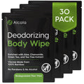 Alcala Deodorizing Body Wipes Individual Shower Wipes - (30 Pack)
