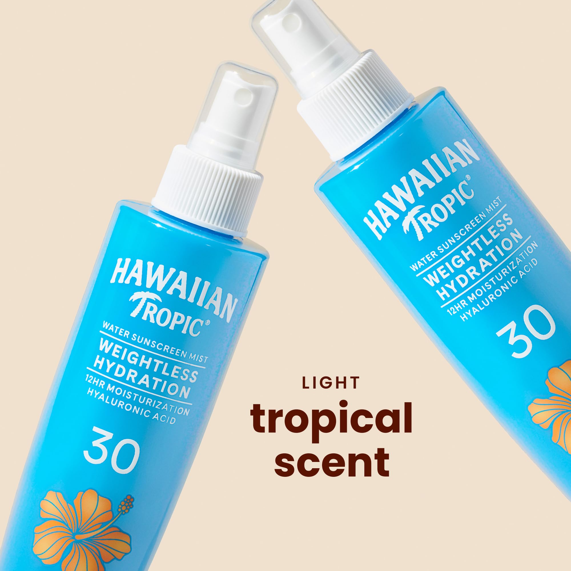 Hawaiian Tropic Weightless Hydration Water Mist for Body SPF 30, 5.2 Fl Oz