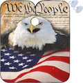 Visesunny Barber Cape with American Flag & Bald Eagle - Polyester Hair Cutting Salon Apron & Bib