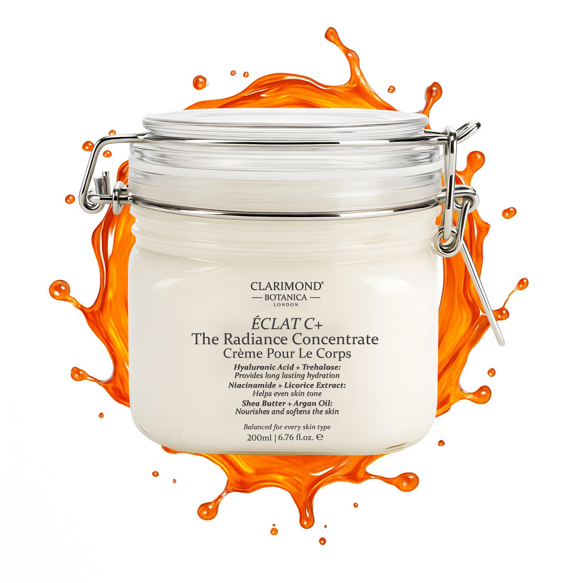 Concentrated Vitamin C Non-Greasy Body Lotion w/ Niacinamide, Hyaluronic Acid, Collagen & Shea Butter – Brightening, Firming & Hydrating Moisturizer for Dry Sensitive Skin | 6.8 fl oz