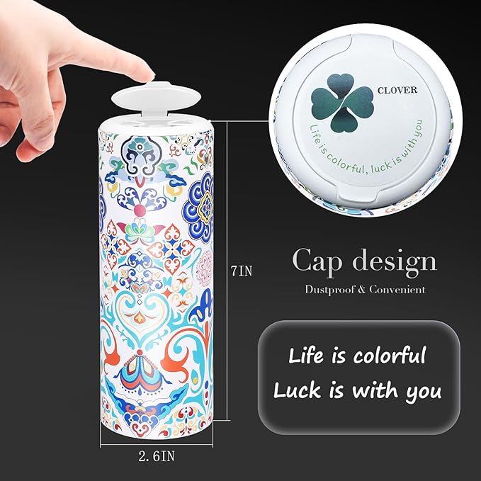 Car Tissue Holder with Facial tissues Bulk, Tissue for Cup Holder, Round Tissue Boxes for car tissues Cylinder,Travel tissues Packs Bulk