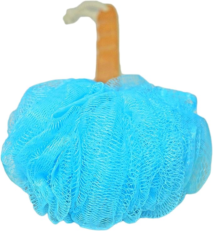4 Pack Shower Loofah Body & Back Scrubber - Exfoliating Loofah luffa loofa Bath Brush On a Stick - with Long Wooden Handle Back Brush for Men & Women - Easy Reach Body Wash & Lotion Applicator