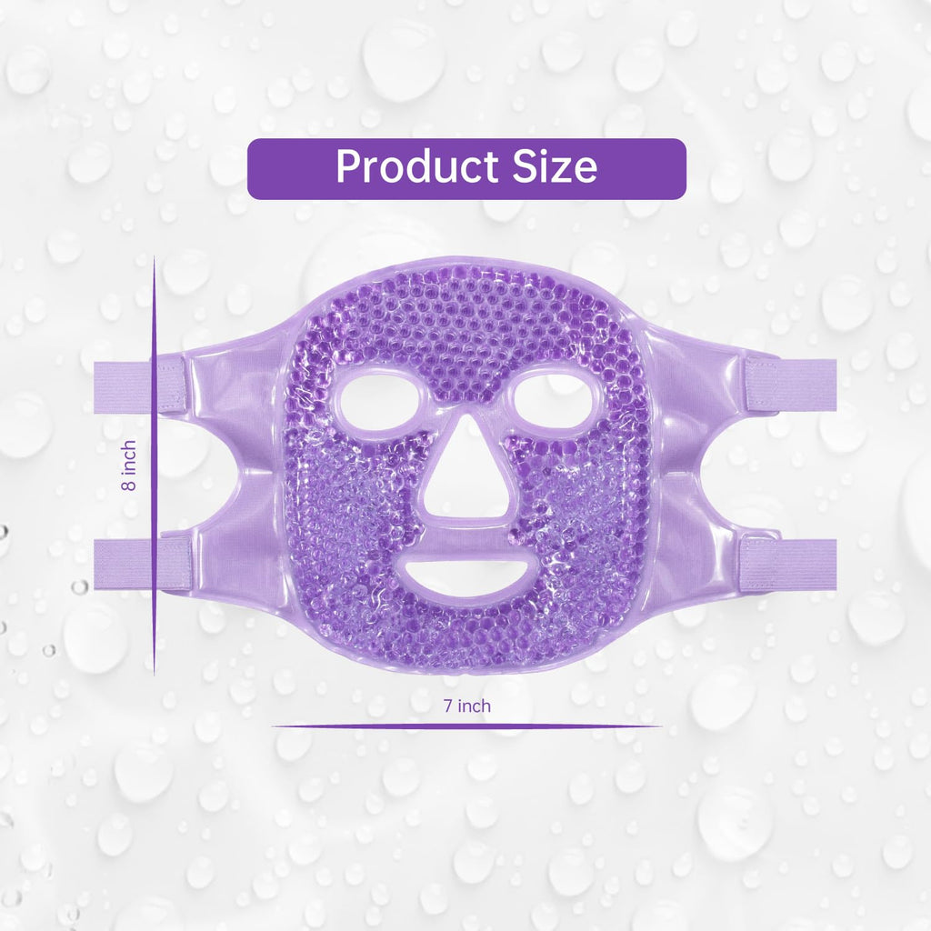 ZNÖCUETÖD Face Ice Mask Facial Ice Packs Gel Hot Cold Compress for Women