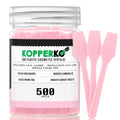Kopperko Mini Face Cream Spatula (2.5", 500 Pack) - Small Lotion Spatula Tool for Skincare, Creams & Crafts | Skincare Applicator for Mixing, Cosmetic, Face Mask | Disposable Makeup Paddles | Pink