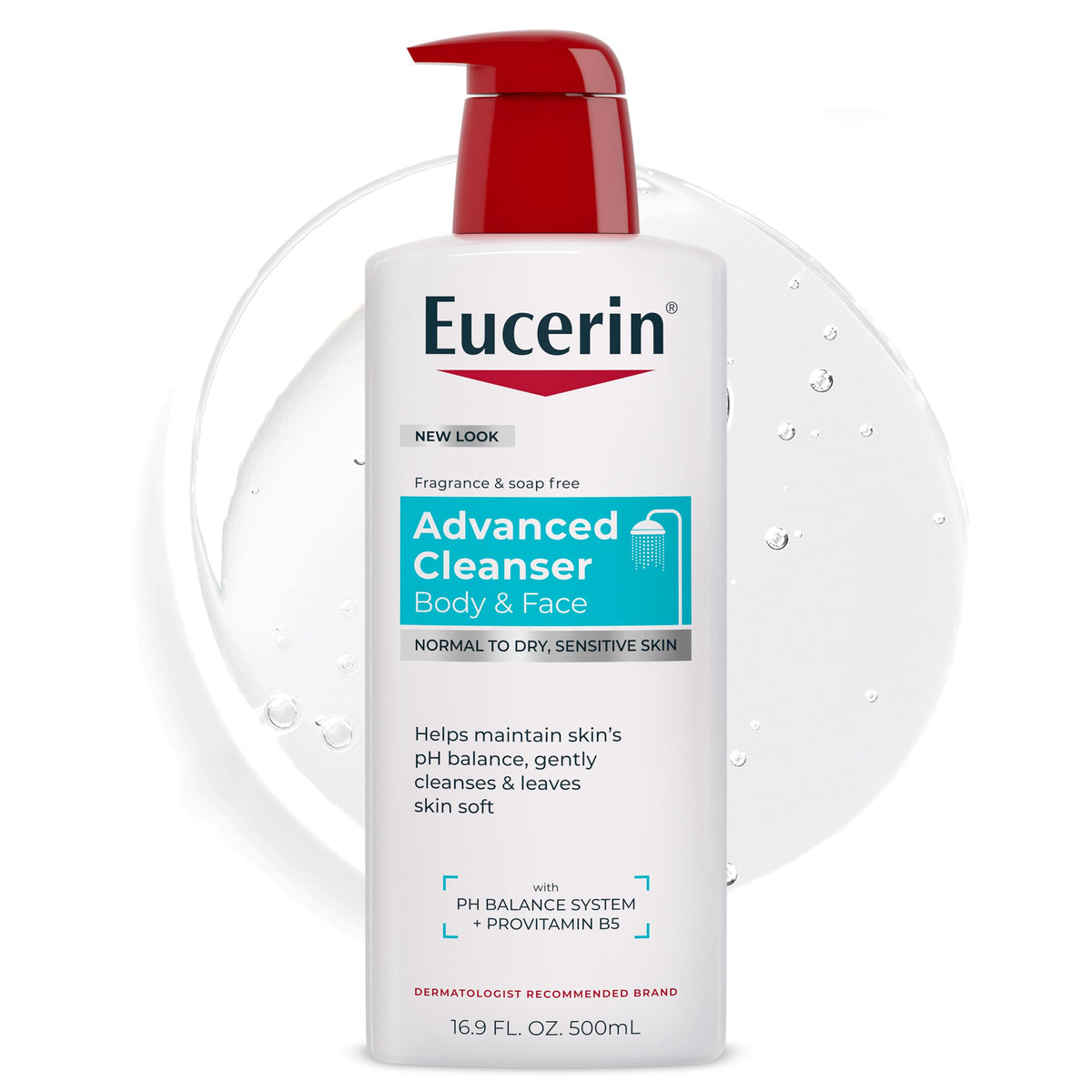 Eucerin Advanced Repair Body and Face Cleanser, 16.9 FL OZ