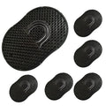 Soft 'N Style 6 Packs Pocket Palm Combs, Shampoo Comb, Massager Hair Brush Comb, Scalp Massager Brush Comb, Wave brush, Palm hair brush (Black)