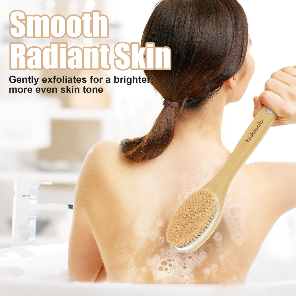 Back Scrubber for Shower,Bath Brush with Long Handle,Men and Women (Blue)