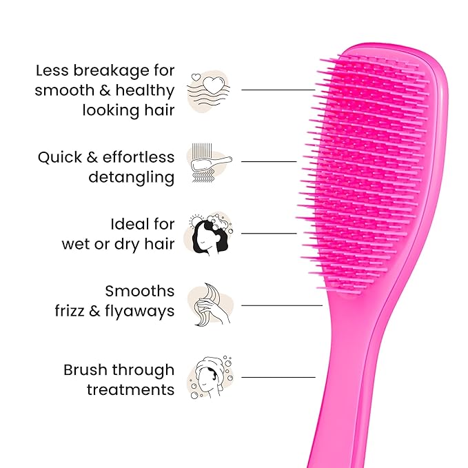 Tangle Teezer Ultimate Detangler Brush, Straight to Wavy, Runway Pink