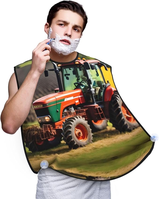 Cute Black Pug Dog-Standard-Scale-2_00x Print Beard Bib Shaving Apron, Beard Hair Trimming Cape Gift For Dad