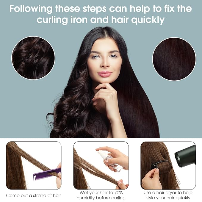 WILLBOND 141 Pieces Hair Rollers Set Include 60 Pcs Plastic Hair Rollers (black,6 Sizes)