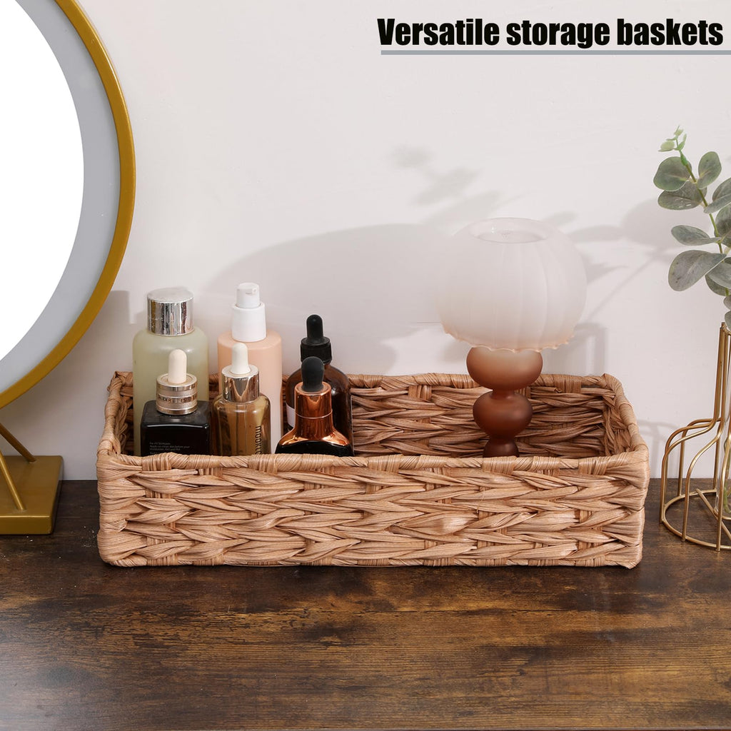 Handwoven Storage Basket Tissue Holder Box Toilet Paper Office Drawer Organizer