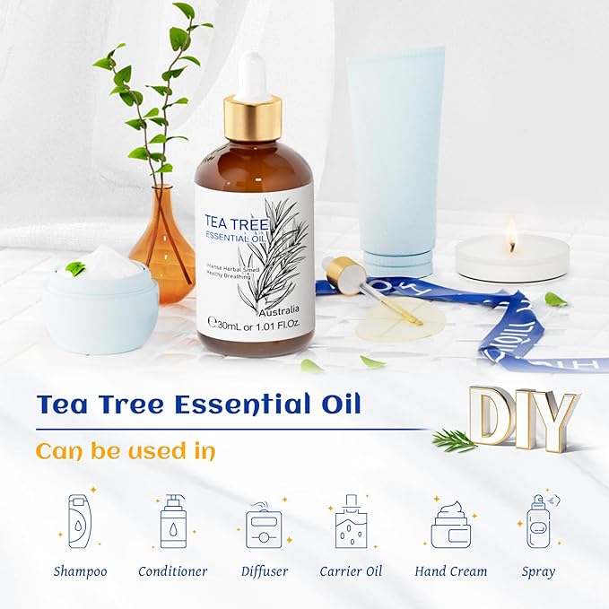HIQILI Tea Tree Oil for Skin, Toenail, Hair