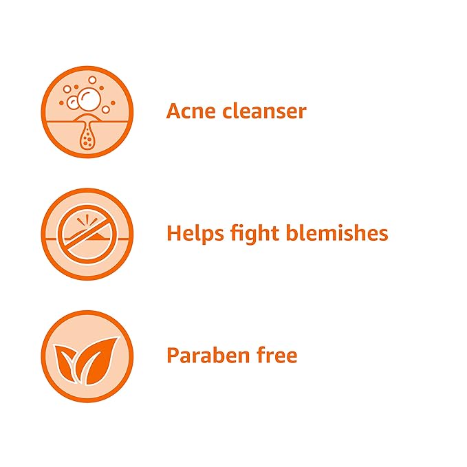 Amazon Basics Acne Treatment Face Wash - Daily Control Cleanser, Maximum Strength 10% Benzoyl Peroxide for Stubborn Breakouts, 5 Ounce