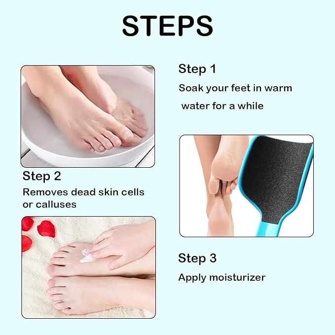 Xvnoesza 2Pcs Professional Dual Sided U Shaped Foot File Foot Files for Hard Skin Foot Scraper Rasp Dry Skin Remover Feet Dead Skin Remover for Feet