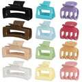 SMKSL 3 Styles Hair Clips for Women Small Medium Big Claw Clips for Thin Thick Hair 12 Pcs Hair Claw Clips Hair Clips Combination Hair Accessories for Women (Gloss Colorful)