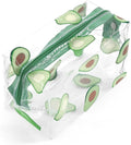CarryEpic Clear Makeup Bag, Small Clear Toiletry Bag for Travel, Cosmetic Makeup Organizer Bags with Zipper, Plastic PVC Pouch Transparent Zip for Purse Reusable TSA Approved Quart Size (Avocado)