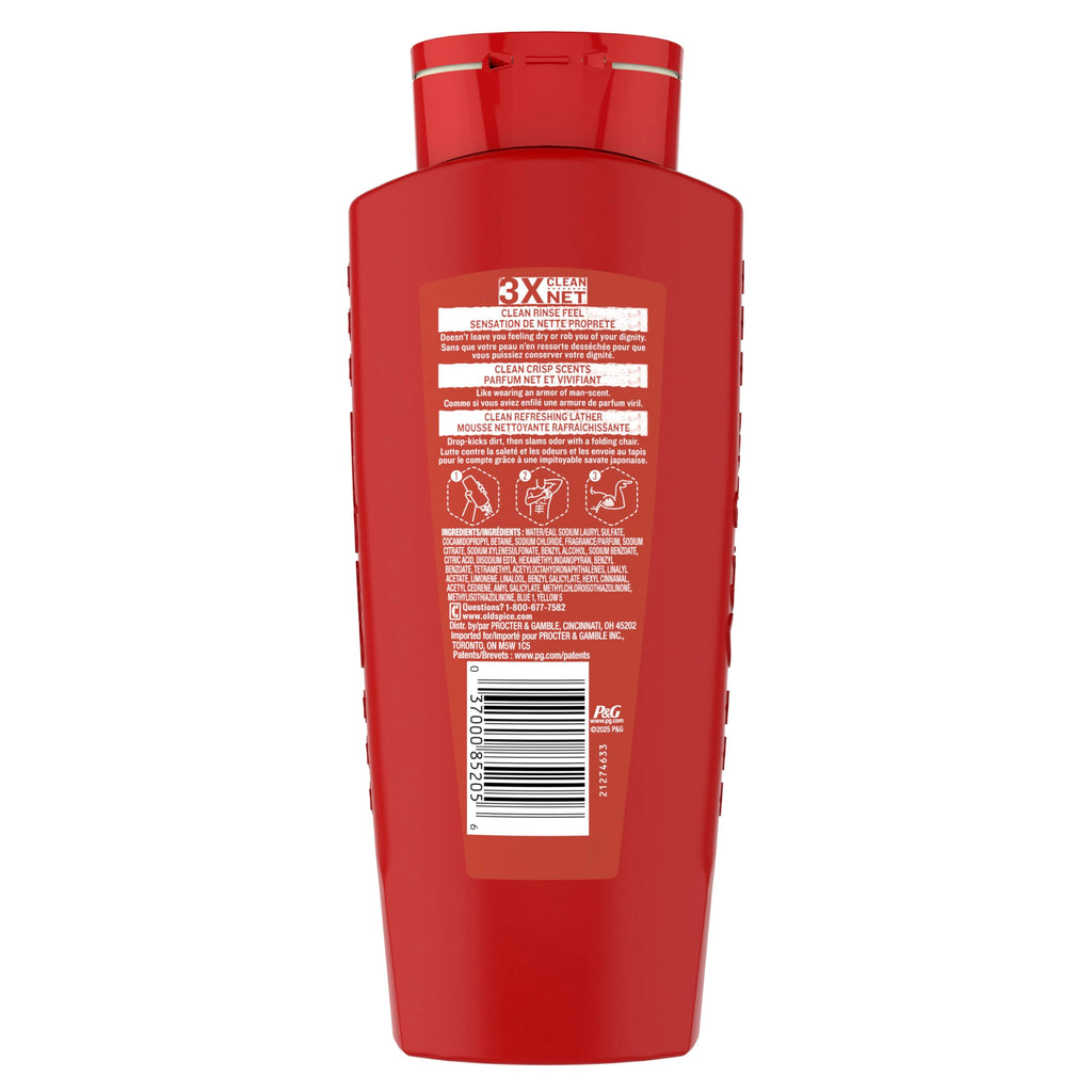 Old Spice Body Wash for Men, Lasting Pure Sport Scent, 24 fl oz Pack of 4
