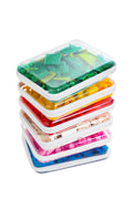 CoiiJoii 6PCS Large Clear Hard Shell Zippered Case, Diaper Bag Organizing Pouches, Waterproof Cosmetic Bag, Stackable Storage Organizer Bins.