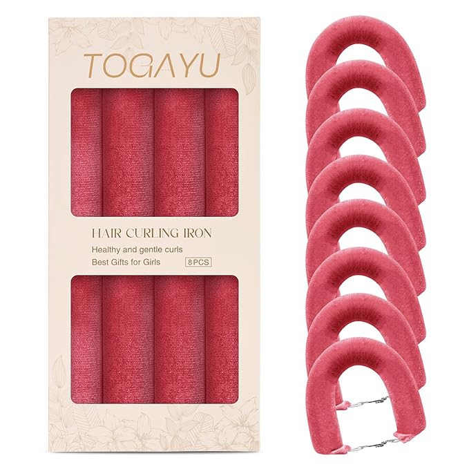 Togayu Heatless Curls Overnight Hair Care Set - Jumbo Velvet Hair Curlers