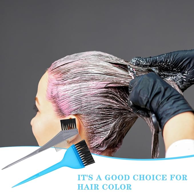 Acooruiteng Hair Dye Brush Professional Hair Color Brush Soft Dye Brush Reusable Hair Coloring Brush Durable Hair Color Brushes for Students Women Salon Use Home DIY Dyeing(2 Pcs)