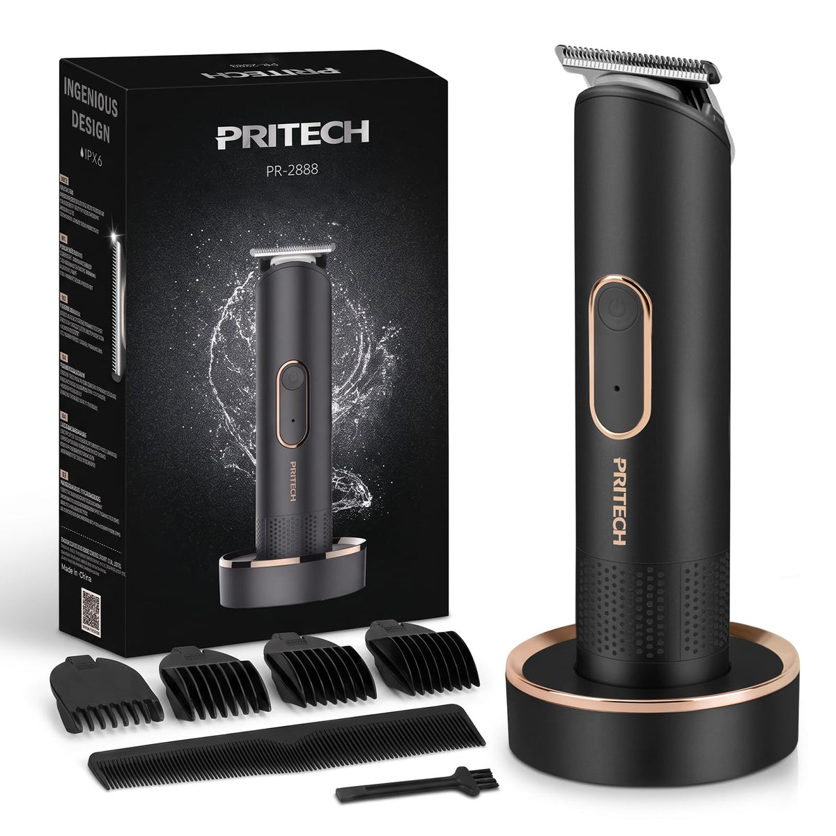 Manscape Body Hair Trimmer for Men, Waterproof Nick-Free Pubic Hair Trimmer
