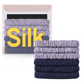 6Pcs Silk Hair Ties Small 22 Momme 100% Pure Mulberry Silk Scrunchies for Women Girls Thin Skinny Hair Sleep Scrunchies No Damage(Color 11)
