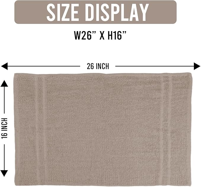 STF Linen 24 Pack Sand Hand Towel 100% Cotton Spa Towel – 16x26 inches Highly Absorbable Facial Towels Gym, Hair Towel and Face Towel Bulk Small Towels (Not Bleach Proof)