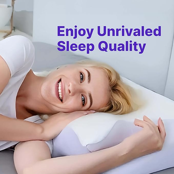 Maas & Bath Ergo Z Pillowcase - Premium Breathable Pillow Case for Quality Sleep, Made with Machine Washable Non-Peeling Cotton Fabric, Easy-Open Hidden Zipper, Non-Toxic & Odorless (2 Pack)