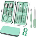 Manicure Set 8 in 1 Nail Clipper Set,RedFlow Nail Clippers,Fingernail & Toenail Clippers,Manicure Tools,Pedicure Tools,Suitable for Travel Manicure Kit,Nail Set Kit with Everything Profe (Green)