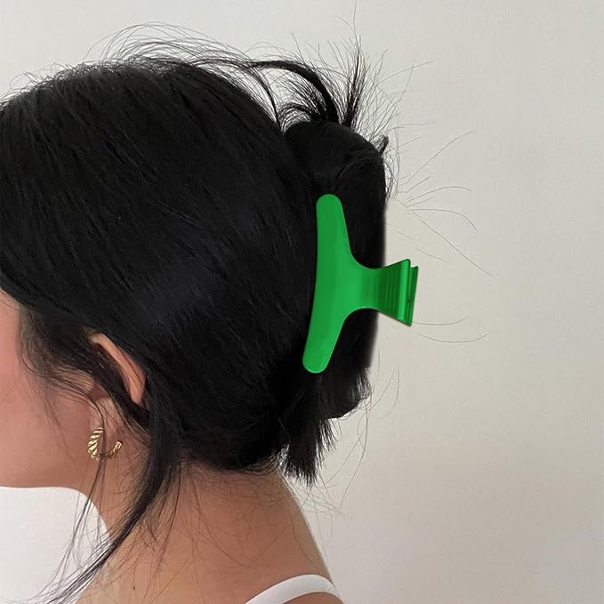 BAHABY Hair Clips for Styling Sectioning 12 Pack Green Pink Butterfly Clamps Hair Claw Clips Pro Salon Hair Clips for Styling, Sectioning, Cutting and Coloring