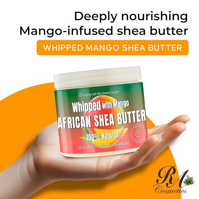 RA COSMETICS Whipped Shea Butter with Mango Extract, 12oz