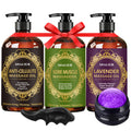 Massage Oil for Massage Therapy,3 Pack Cellulite Massage Oil,Sore Muscle Arnica Oil & Lavender Massage Body Oil with Massage Ball & Thumb Saver Tool,Mens Gifts,Birthday Gifts for Women and Men