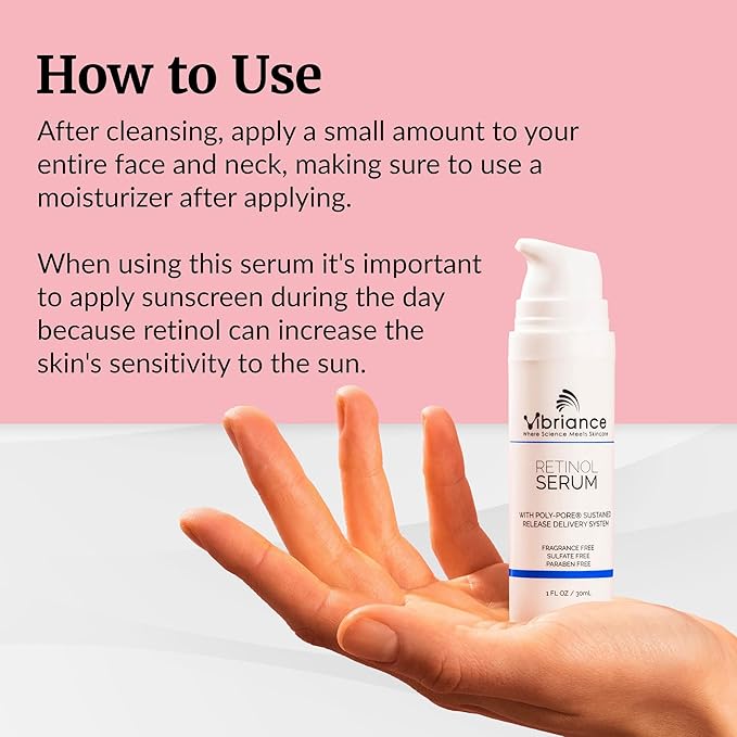 Vibriance Retinol Serum for Face - Reduces Appearance of Deep Wrinkles and Large Pores, Enhances Tone, Improves Complexion - Sensitive, Mature Skin Night Cream - 1 fl oz (Pack of 2)