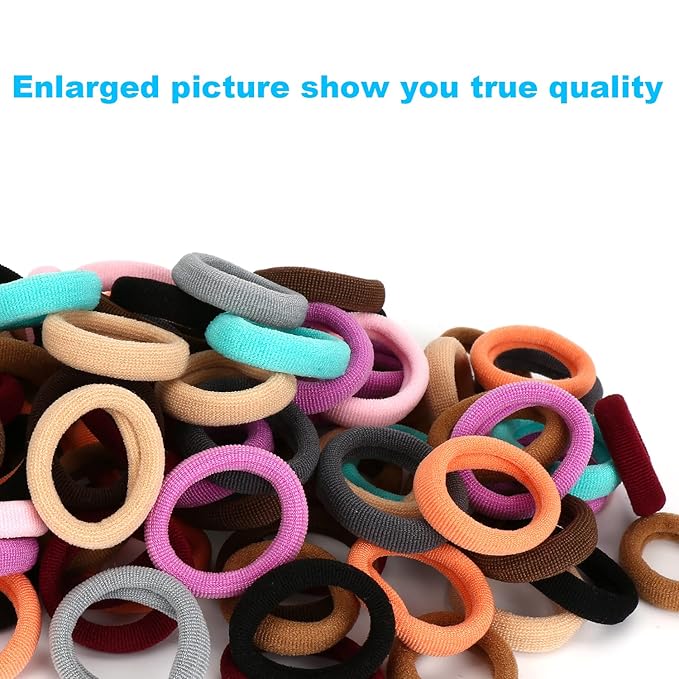 Toddler Hair Ties, Kids Hair Ties, Small Hair Bands and Girls Elastic Ponytail Holders for Baby Girls (Diameter 0.97 Inch）