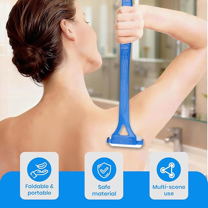 Aphohome Back Lotion Applicator, Foldable Handle with 3 Reusable Foam Rollers, Back Tanning Applicator, Evenly Applies Moisturizer Cream Ointment to Hard-to-Reach Areas for Men & Women & Seniors