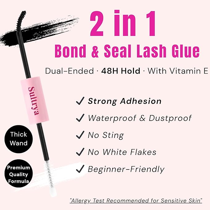DIY Eyelash Extension Kit 100pcs Clusters HANDMADE Faux Mink Individual Clusster Lahses for Natural Fluffy Wispy Looks False Eyelashes Self Application at Home with Bond Seal Tweezers (13mm, S01 KIT)